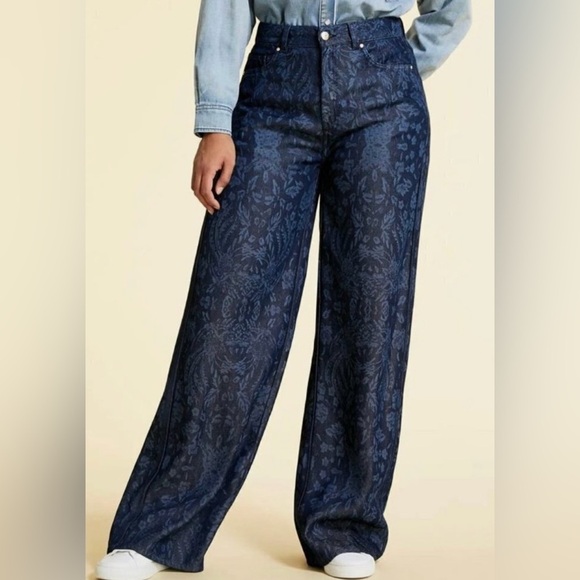 Marina Sport|Women’s plus size wide leg tan khaki jeans in size 24•••NWT,Boho - Picture 16 of 16